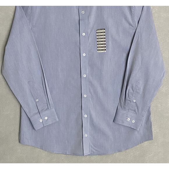 Nick Graham Men's 17-17.5 34/35 Modern Fit Dress Shirt Light Blue NEW - Picture 4 of 11